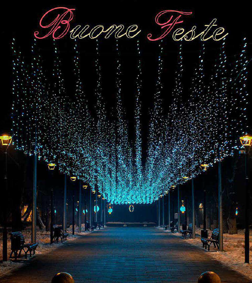 Luminarie Natalizie a Cascata